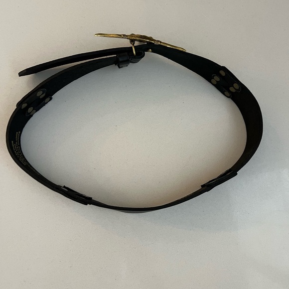 Kim White Matador Leather Belt Steer Belt with Antique Brass Size Small main image 7
